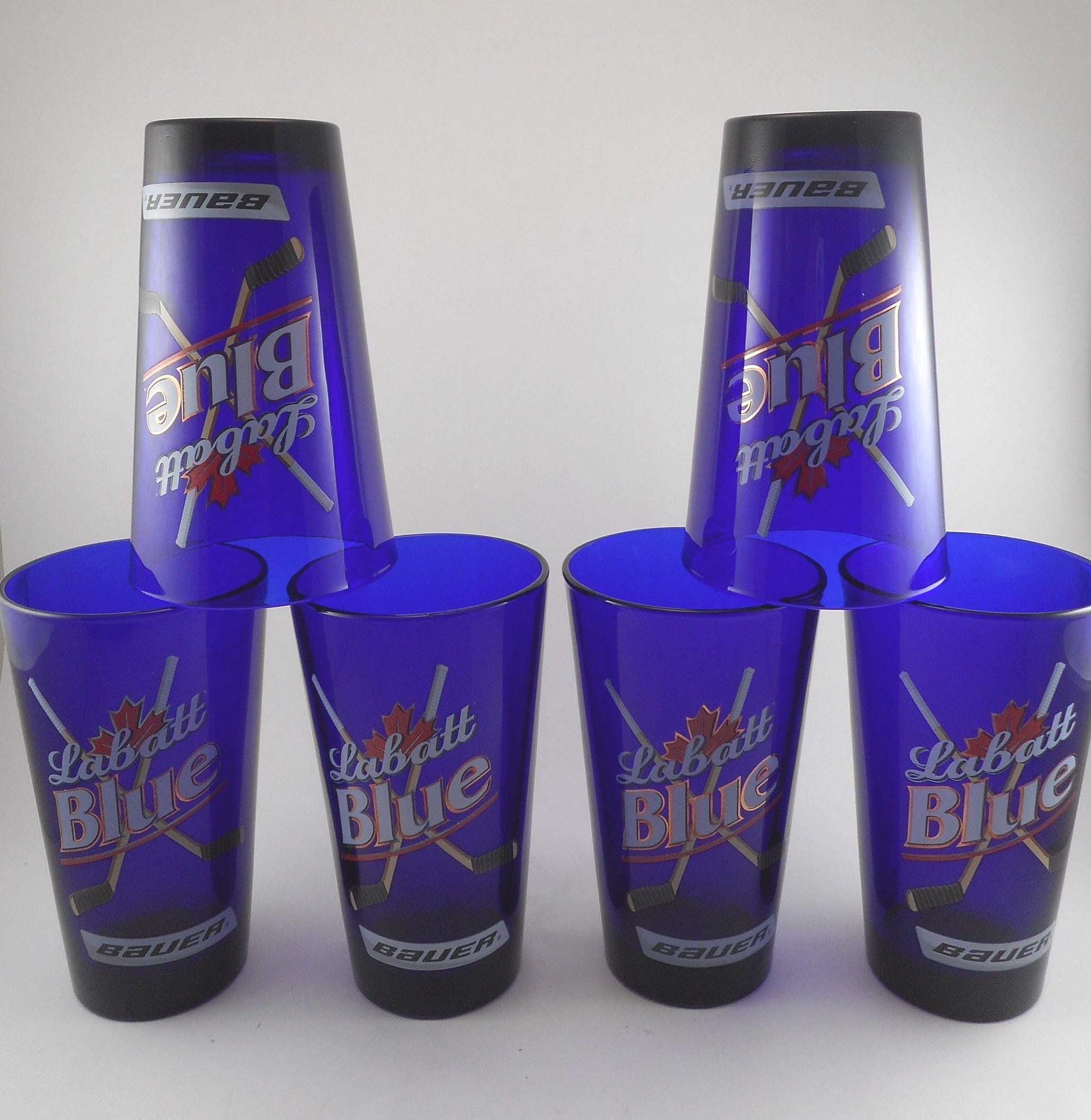 6 Retro Labatt Blue Glass With Classic Libbey Cursive L - Etsy