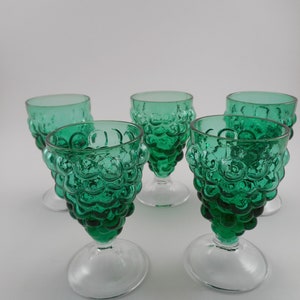Green Grape Glass Set of 5 Shooters