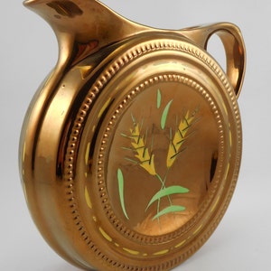 WADE England retro-gold color pitcher, vase, carafe CIRCA 1950s