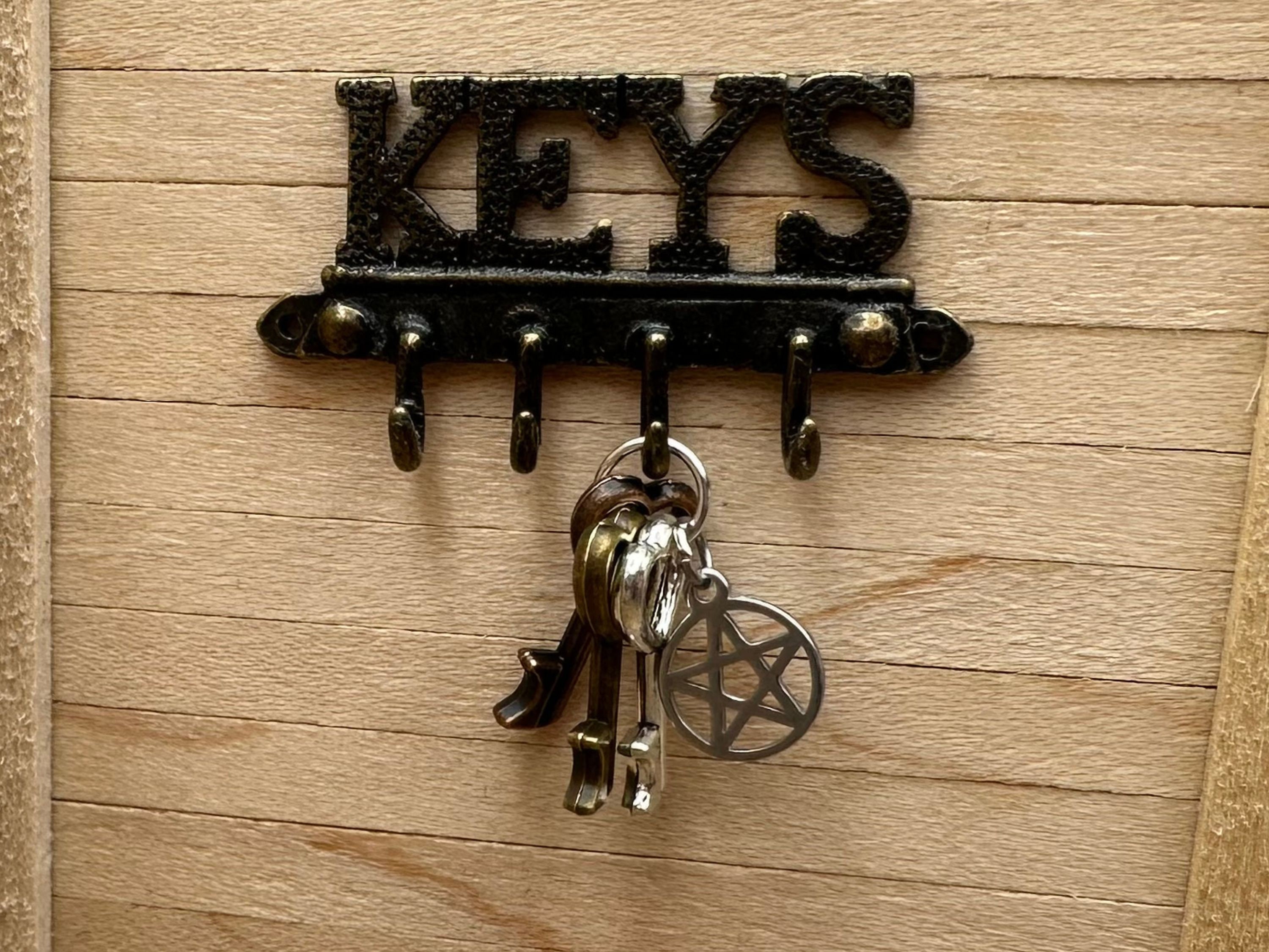 112 Dollhouse Keys Traditional Keys on a Pentagram Keyring Etsy