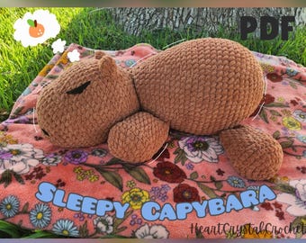 Sleepy Capybara Crochet Pattern - Digital PDF