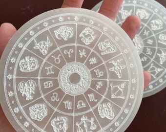 Zodiac Selenite Charging Plate