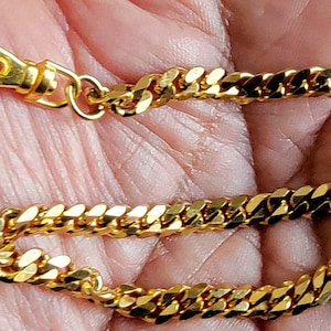 Gold Plated Pocket Watch Strong Chain with Ornate Cross Fob