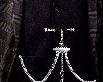 Pocket Watch Stainless Steel ALBERT Chain With Royal Crown