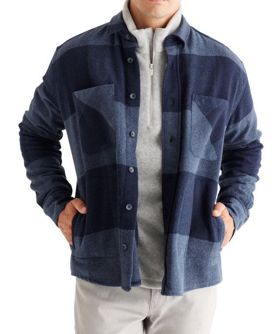 Overisize Flannel Blue Shirt, Best Men Gift, Gift for men