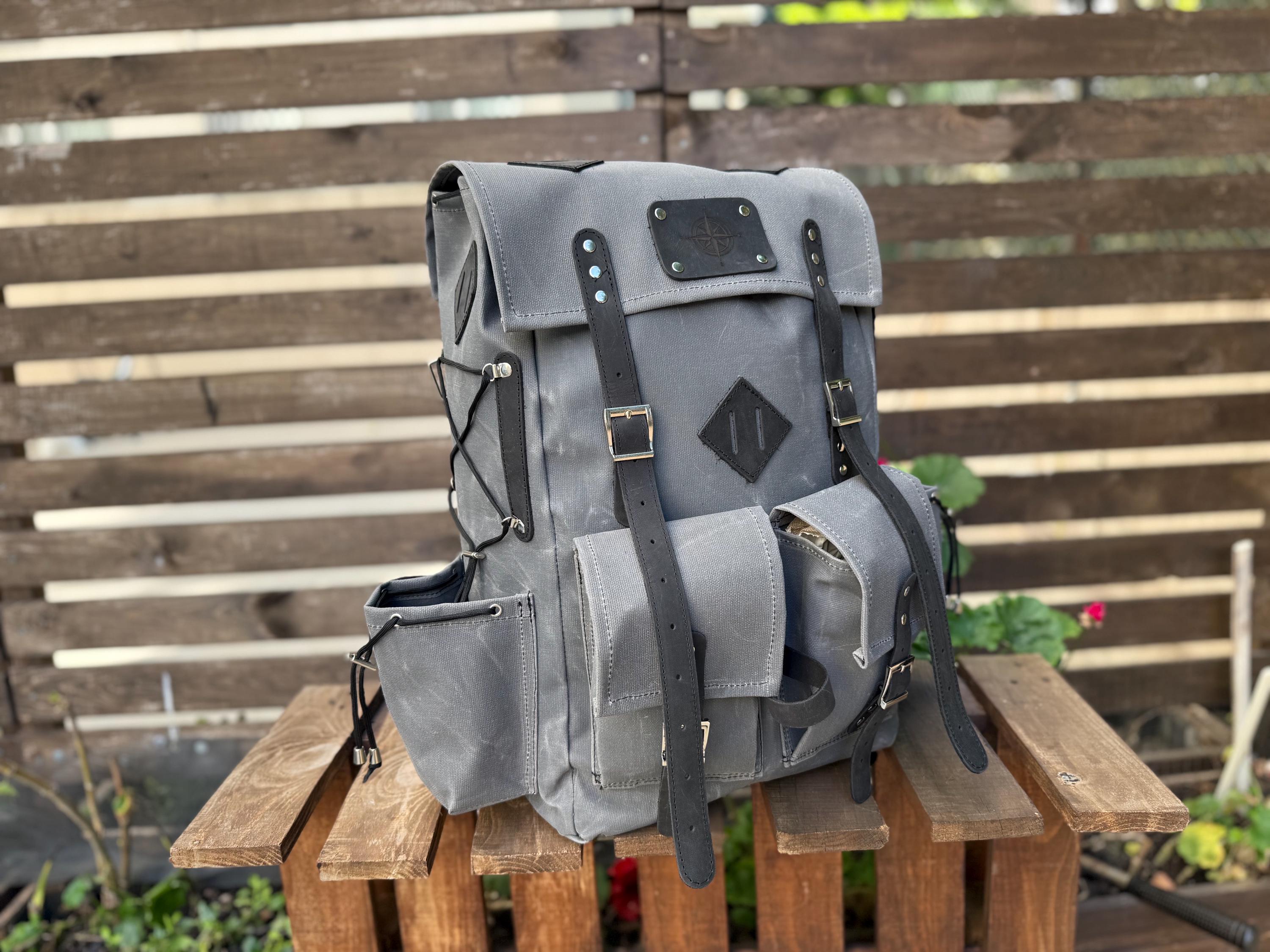 canvas backpacks with custom leather logo Elegant Backpack – Durable, Stylish Bag for Everyday Use Light Grey / Yes Perfect for day Where Heritage Meets Innovation |