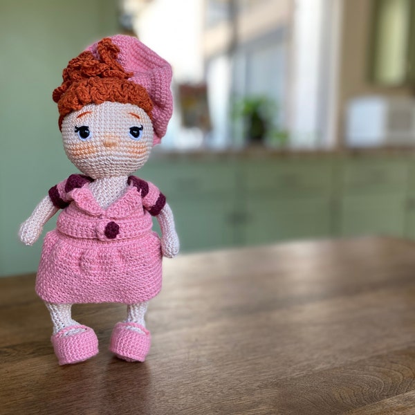 Lucille Ball doll, Lucy Ricardo crochet doll, I Love Lucy decor, amigurumi doll, I Love Lucy merch, Mother’s Day gift, birthday gift for her