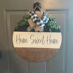 18&quot; houten deurhanger - Home Sweet Home