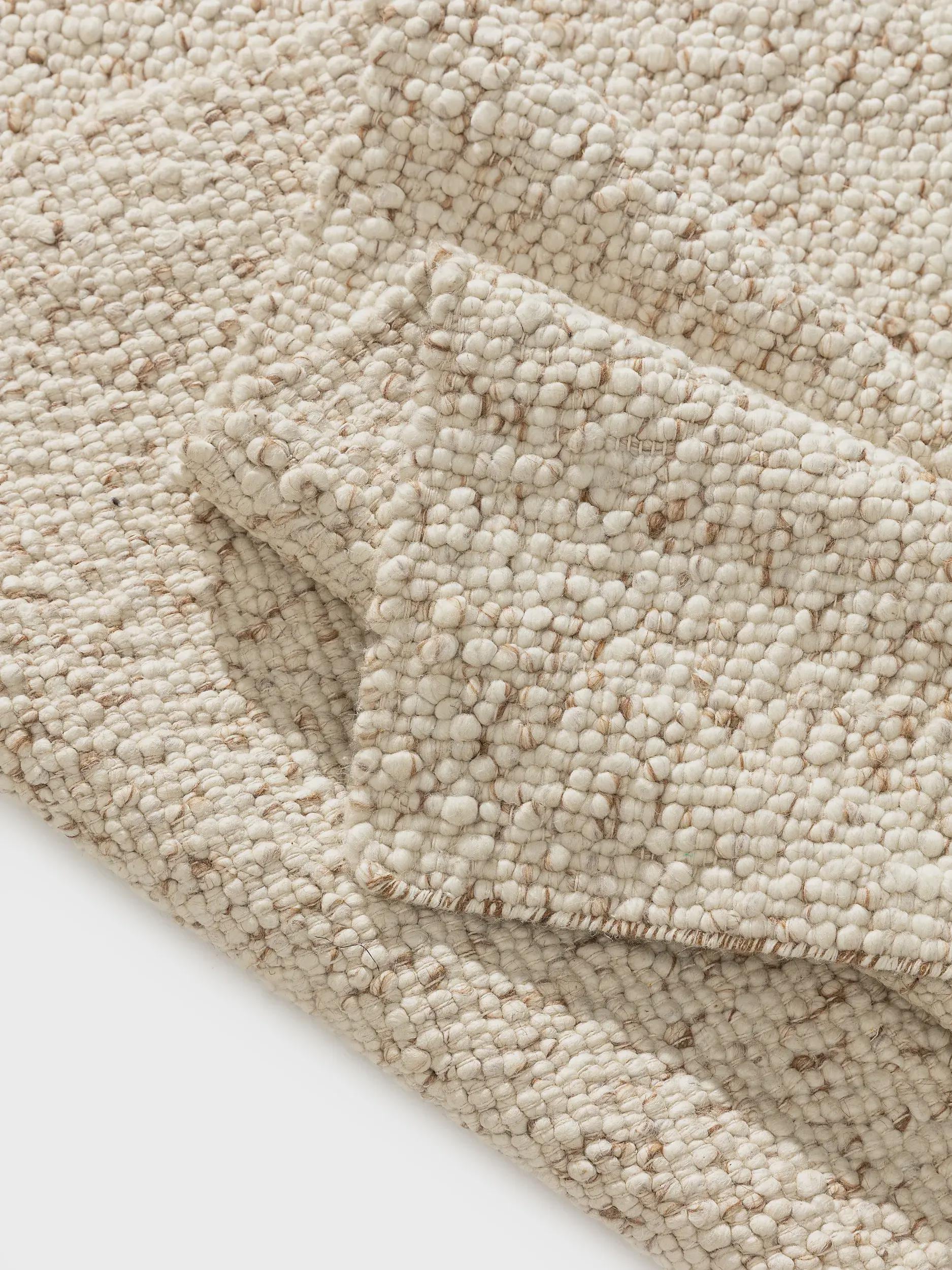 Handwoven Chunky Wool Rug: Pebble Loop Texture, Scandinavian Style - Etsy