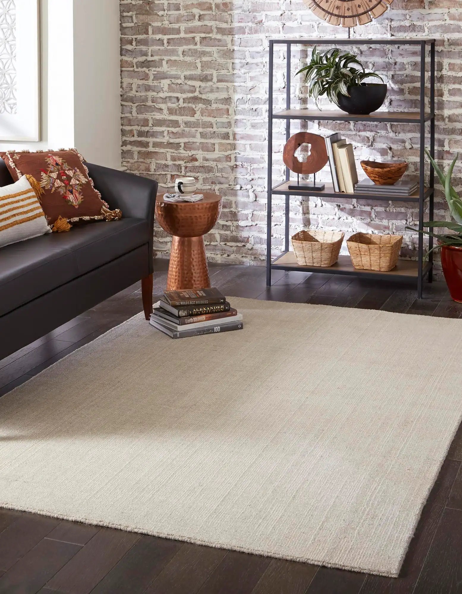 Blue Handwoven Aesthetic Wool Area Rugs, Hand Knotted Bohemian Chunky