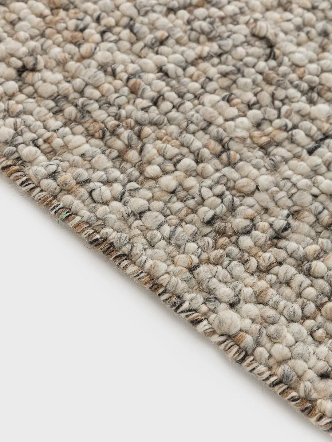Handwoven Chunky Wool Rug: Pebble Loop Texture, Scandinavian Style - Etsy