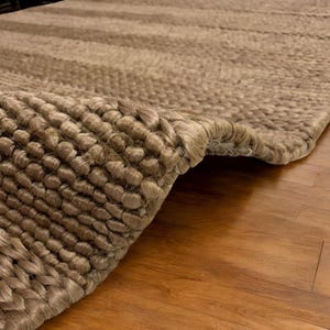 Hand Woven Jute Runner Rug: Rustic Farmhouse Hallway Carpet