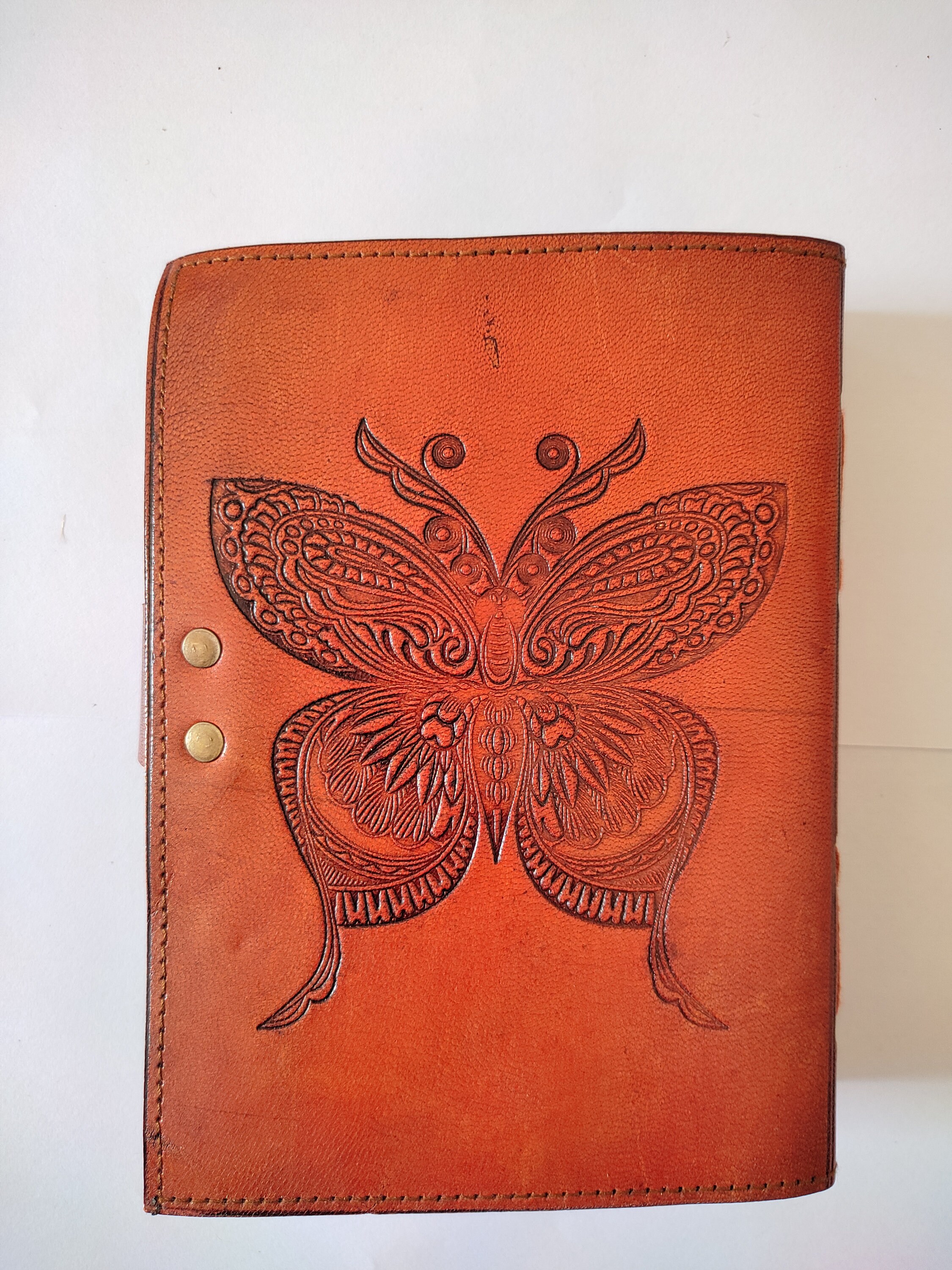 Butterfly Embossed Leather Journal Best Gift for Sketch - Etsy