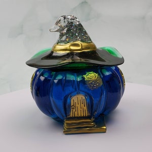 CUSTOM Resin Pumpkin Witch Hat Jar