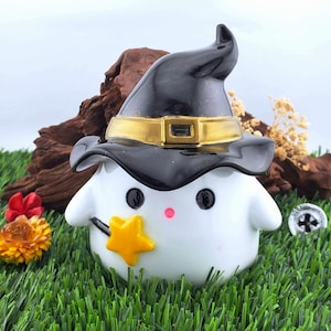 ANPASSAD Halloween-häxhattburk i harts för höst, läskiga säsonger, kontorsdekorationer