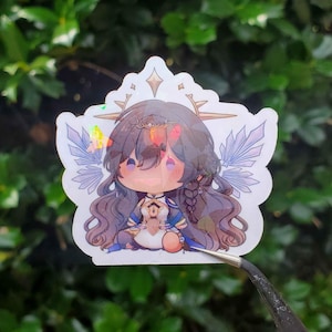 iiOrenda VTuber Merch Plushie Stickers | Niedliches Kawaii-Briefpapier Ästhetische Holographische Handgemachte Mond Himmlische Sternblume Wasserdicht