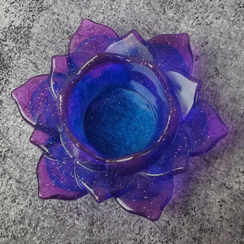 CUSTOM Resin Lotus Flower Candle Holder Etsy