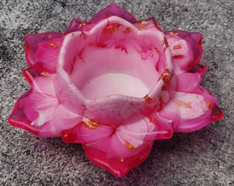 CUSTOM Resin Lotus Flower Candle Holder