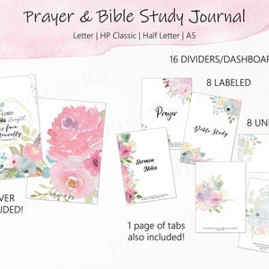 Prayer & Bible Study Journal Printable: Scripture Mapping, Sermon Notes ...