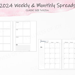 Printable Christian Planner 2024 Seasonal Watercolor Floral Planner ...