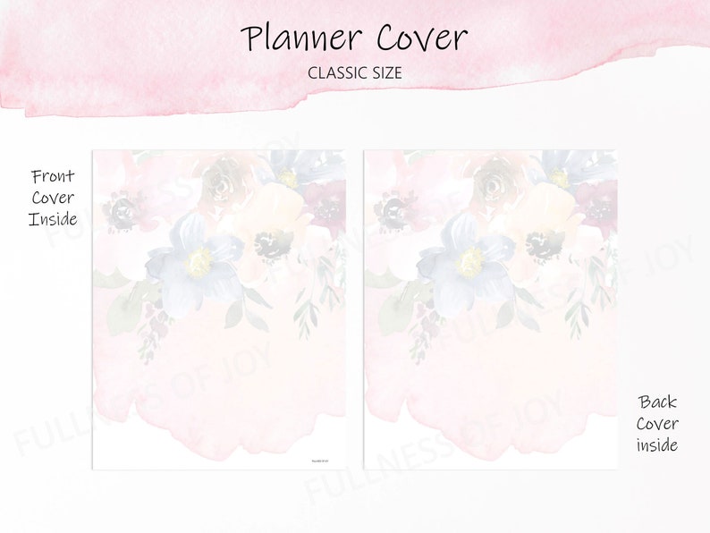 Printable Christian Planner 2023 Seasonal Watercolor Floral Etsy