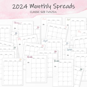 Printable Christian Planner 2024 Seasonal Watercolor Floral Planner ...