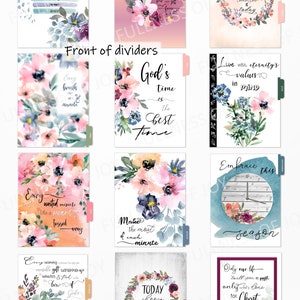 Printable Christian Planner 2024 Seasonal Watercolor Floral Planner Download Classic Size Planner Desktop Planner image 7