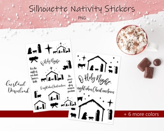 Christian Holiday Stickers: Christmas Nativity Printable, O Holy Night
