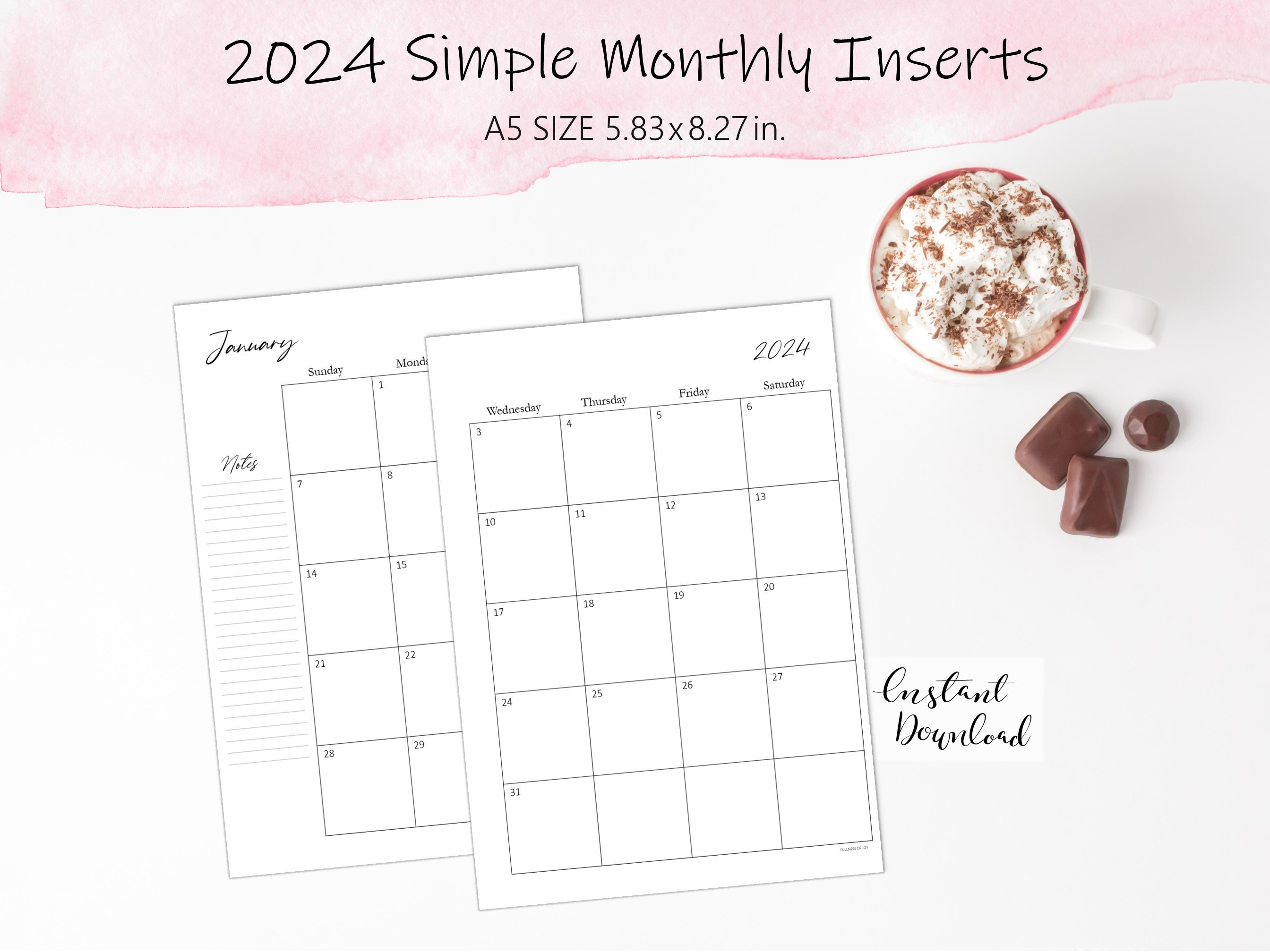 Travel Planner Inserts