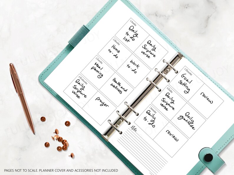 2024 Printable A5 Weekly Planner Inserts A5 Binder 6 Ring Planner