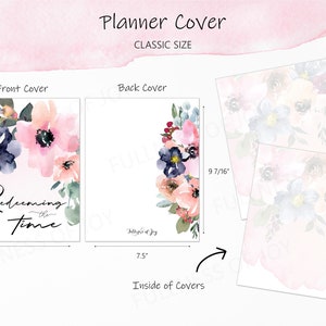 Printable Christian Planner 2024 Seasonal Watercolor Floral Planner Download Classic Size Planner Desktop Planner image 2