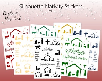 Printable Nativity Stickers: Birth of Christ, Christian Christmas Crafts