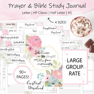 Ladies Bible Study Printable: Prayer Journal, Scripture Reflection (Large Group Rate)