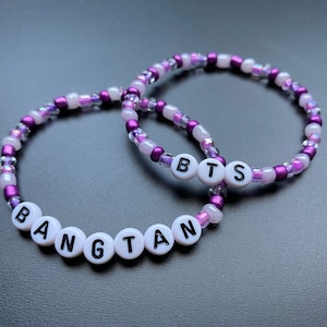 BTS BANGTAN Borahae (I Purple You) Beaded Bracelets- OT7