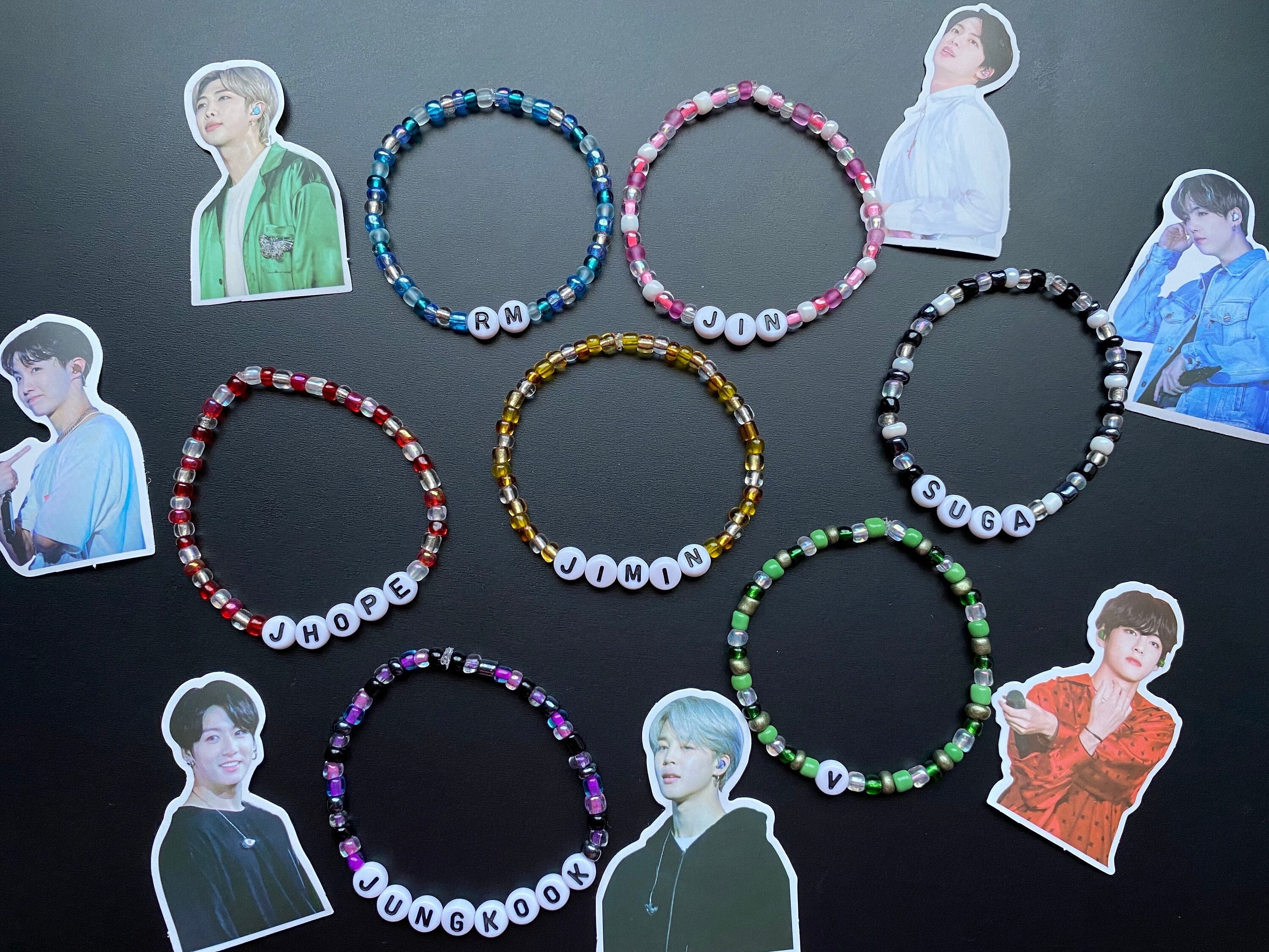 BTS Member Bias Bracelets (beaded) | Rm, Jin, Suga, Jhope, Jimin