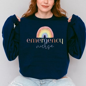 Emergency Nurse Crewneck Sweatshirt, Nurse Gift, Nursing Apparel, Healthcare Heroes, Nurse Life, Nurse Appreciation, Nursing Grad