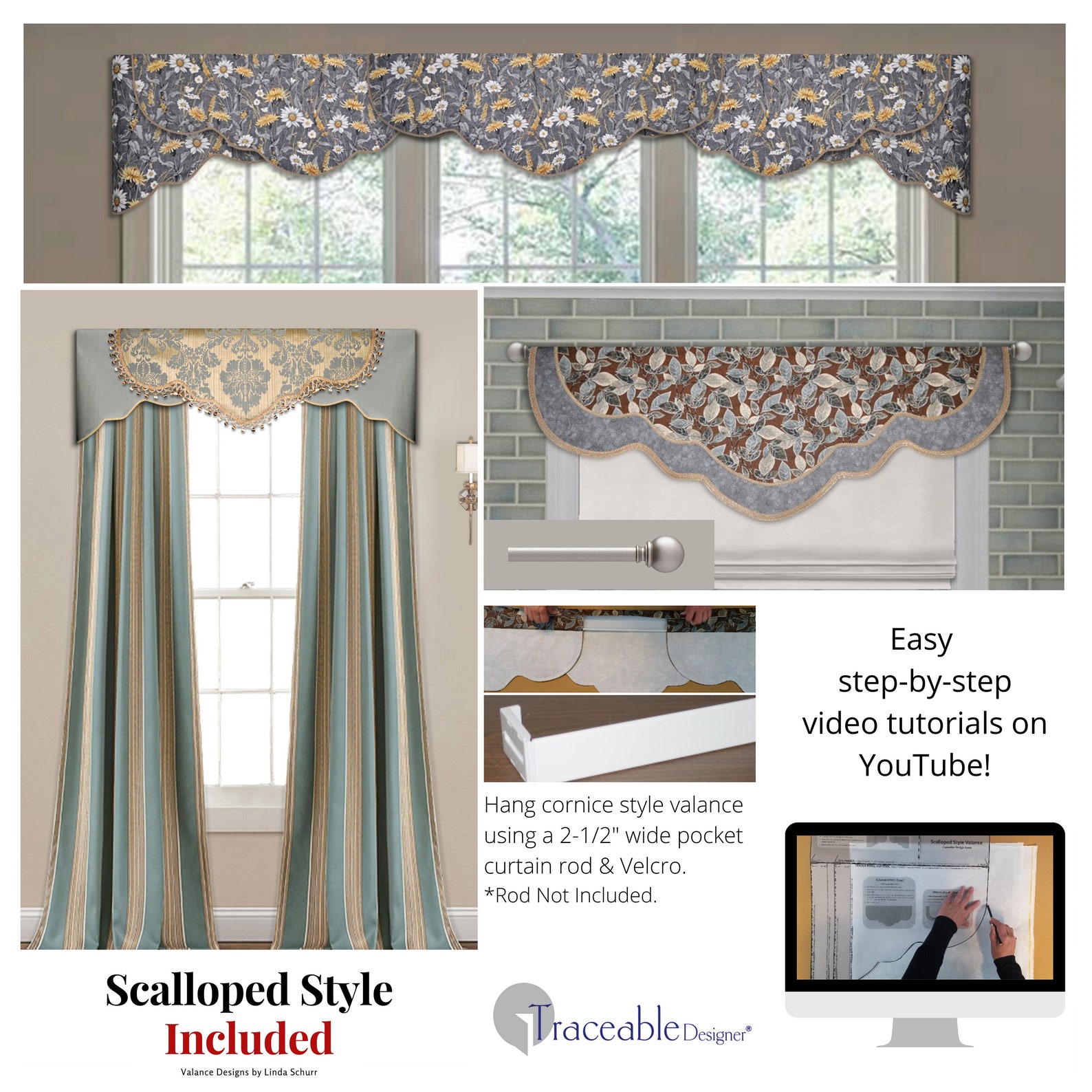 Nosew Cornice Style Valance Kit DIY Room Decor Pattern Etsy