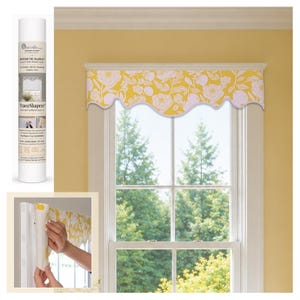 Beyond the Valance™ Direct-to-Surface Scalloped Window Accent Overlay Kit | No-Sew DIY Valance | Hardware-Free Window Treatment