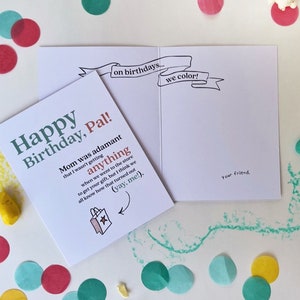 Kid’s Birthday Card | Coloring Birthday Card | Funny Kid’s Birthday Card