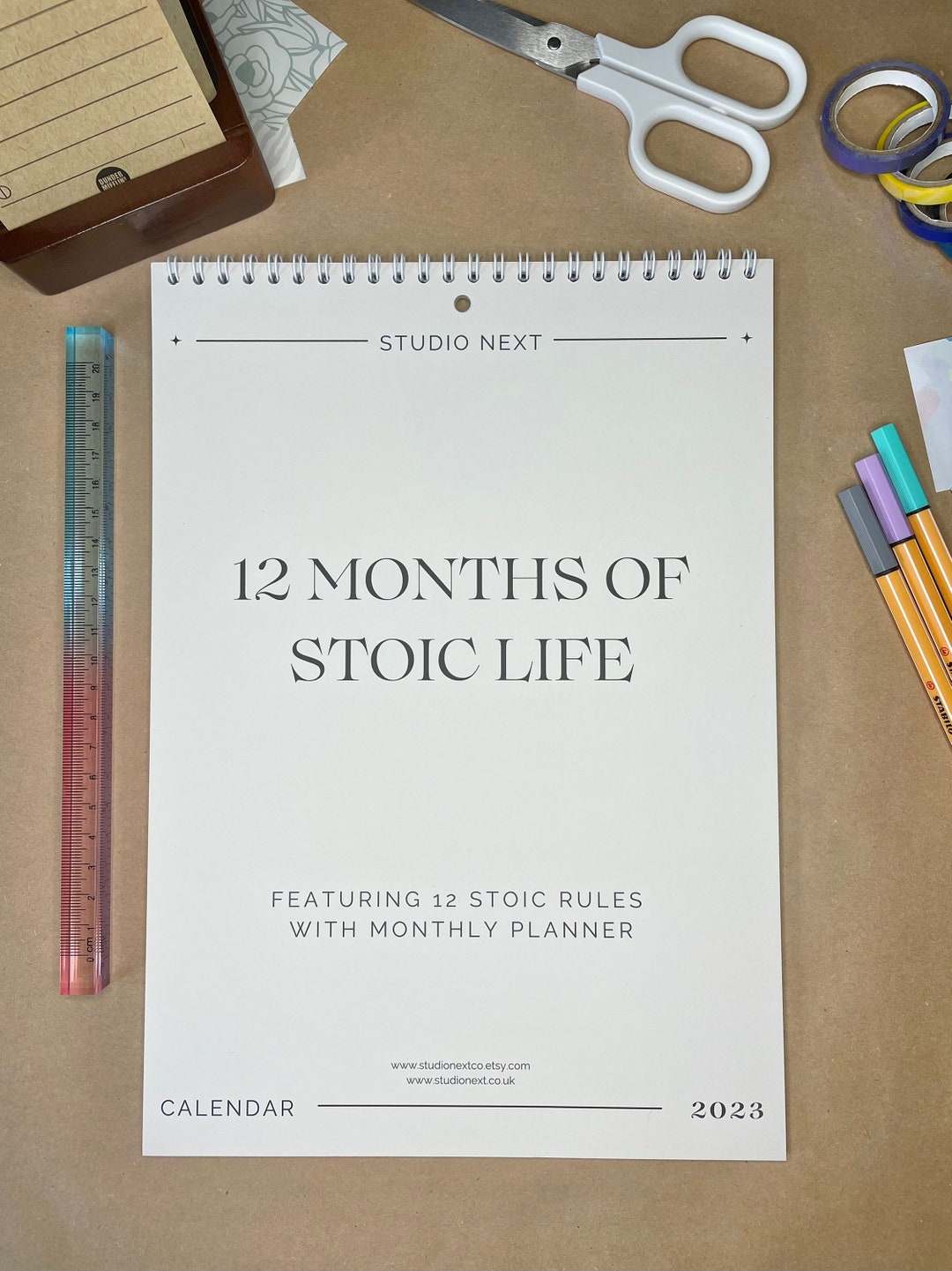 Stoic Life A4 Wall Calendar Featuring 12 Stoic Rules With Etsy UK