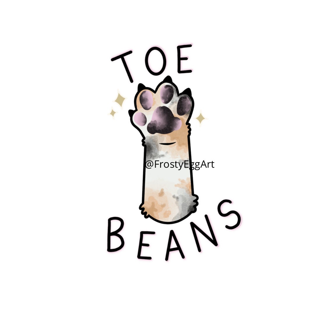 Toe Beans Calico Cat Sticker Toe Beans Cat Sticker Laptop Etsy