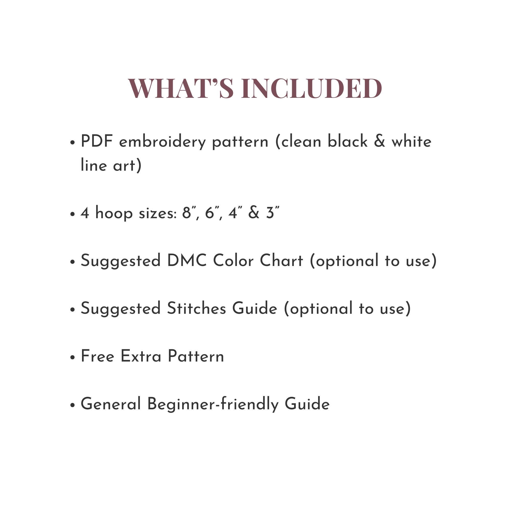 Modern Floral Heart Embroidery Pattern PDF – Easy Hand Embroidery ...