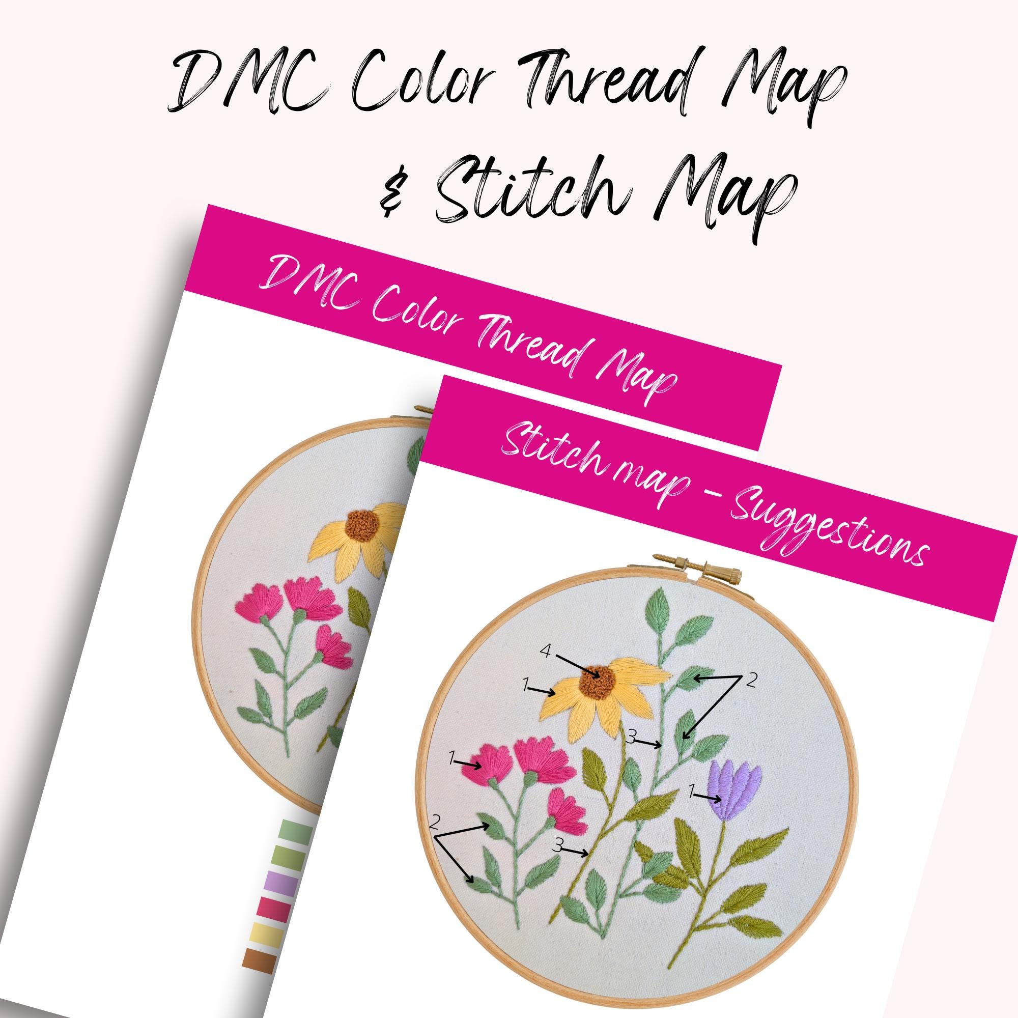 Wildflowers Hand Embroidery Pattern PDF – Floral Hoop Design (digital ...