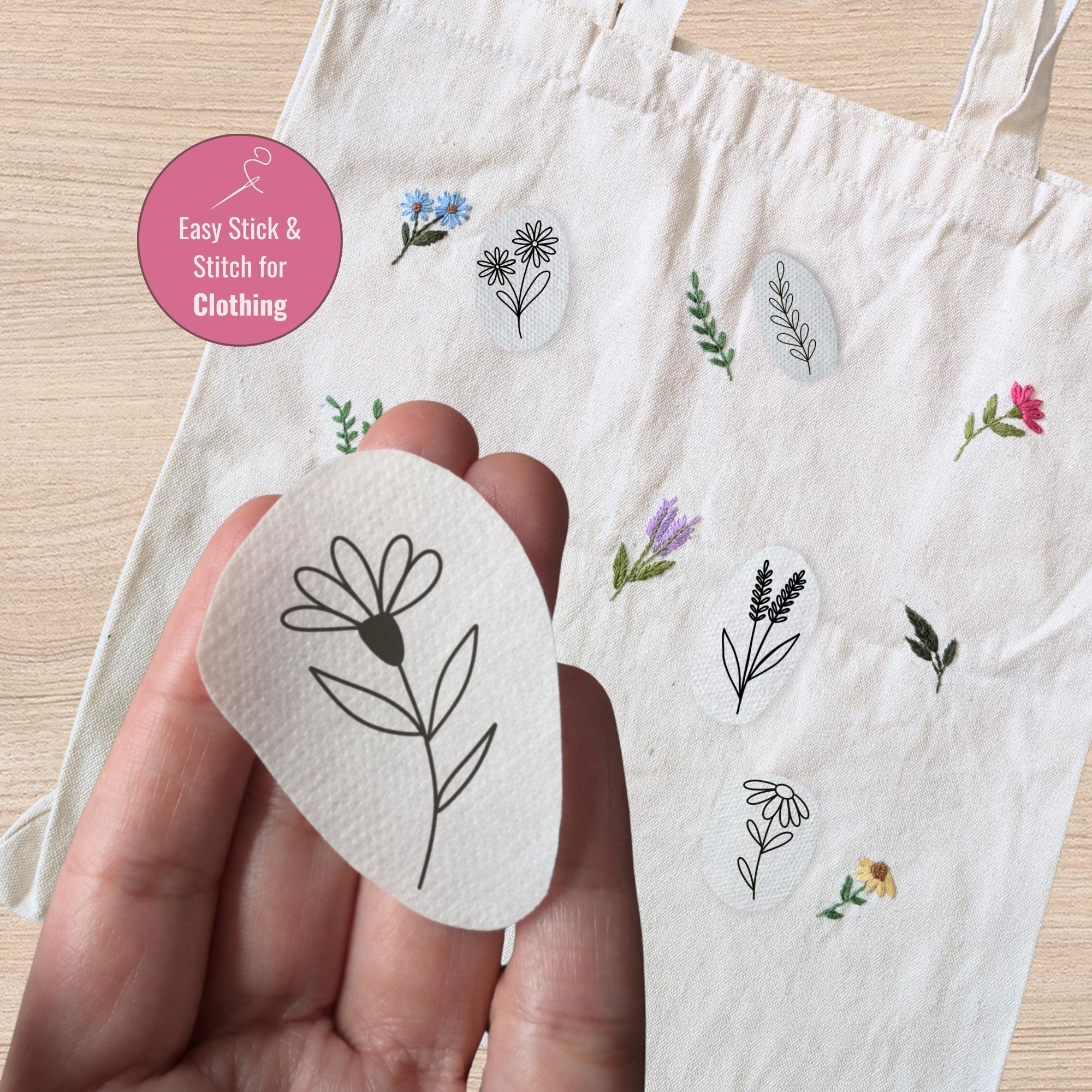 Mini Wildflower Stick and Stitch Embroidery Patterns PDF • Floral ...