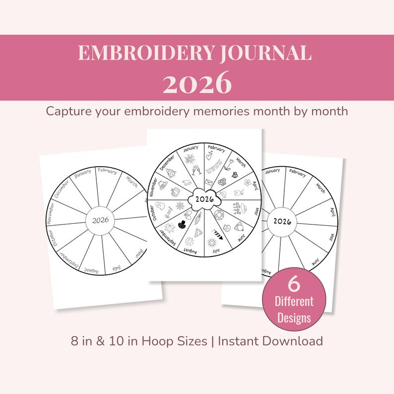 Threaded Journal 2026 Hand Embroidery Journal Template - PDF Digital Download ...