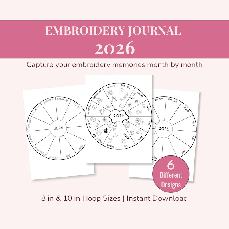 Journal Format:pdf Embroidery Journal 2026 - Etsy