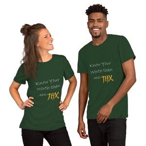 Unisex t-shirt Know your worth zdjęcie 3