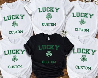 St. Patrick&#39;s Day Lucky Family Shirt - Lucky Mom T-Shirt - Matching Family Outfit - Cute Irish T-Shirt - St. Patrick&#39;s 2025 Sweatshirt