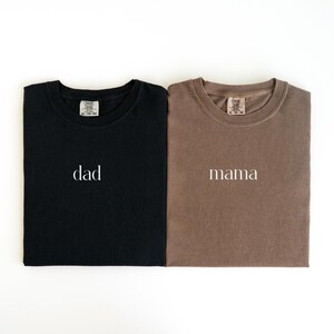Comfort Colors® Dad And Mom Matching Shirts,Best Mom T-Shirt, Best Dad,Personalized Parent Gift, Personalized Dad T-Shirt,Father&#39;s Day Gifts