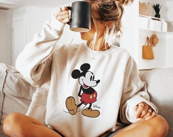 Disney Vintage Mickey Mouse Sweatshirt, Vintage Disney Mickey Mouse Shirt, Disneyworld Holiday Vacation Sweatshirt, Disney Retro Sweater